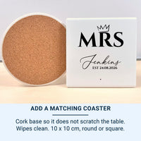 Personalised Mr or Mrs Crown Ceramic Mug - detail 3