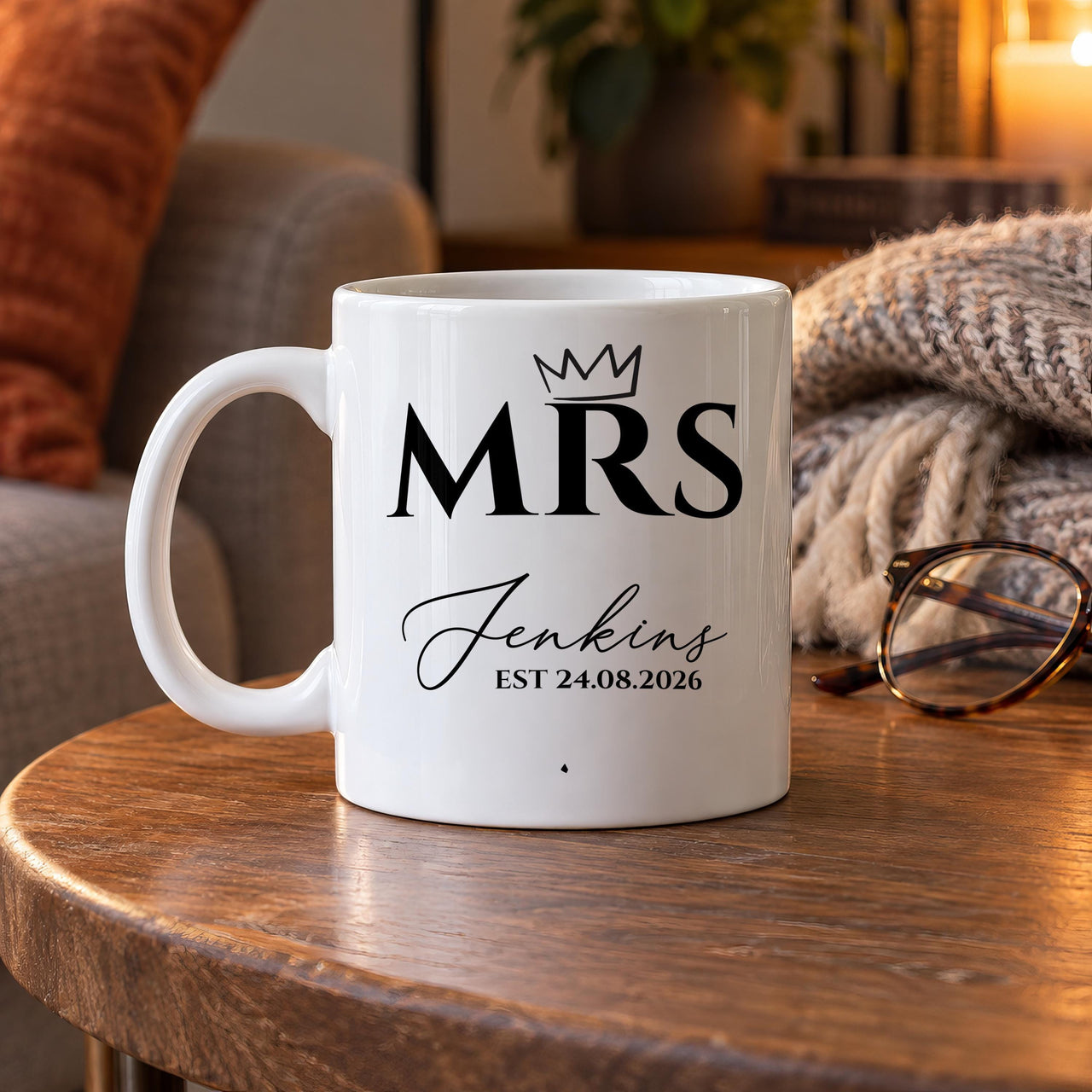 Personalised Mr or Mrs Crown Ceramic Mug - detail 6