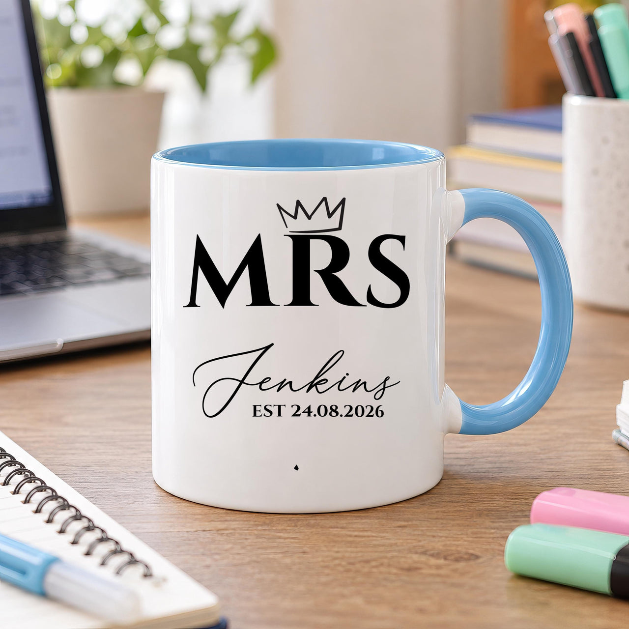 Personalised Mr or Mrs Crown Ceramic Mug - detail 10