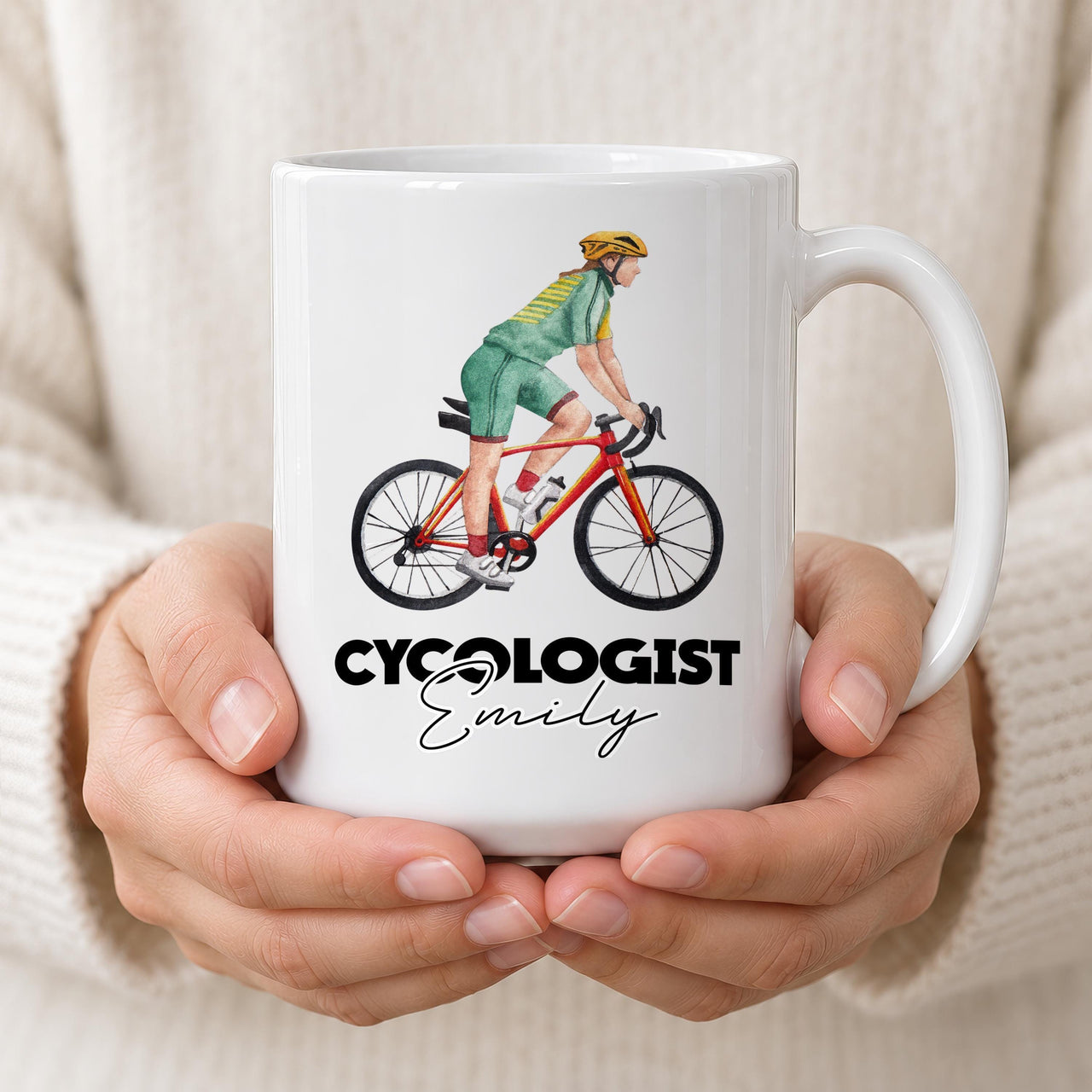 Personalised Cycologist Cyclist Ceramic Mug - detail 13