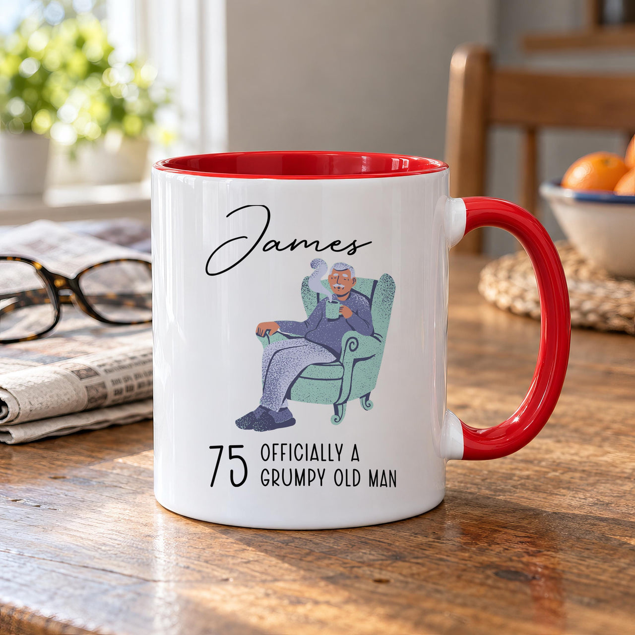 Personalised 75th Birthday Ceramic Mug - detail 8