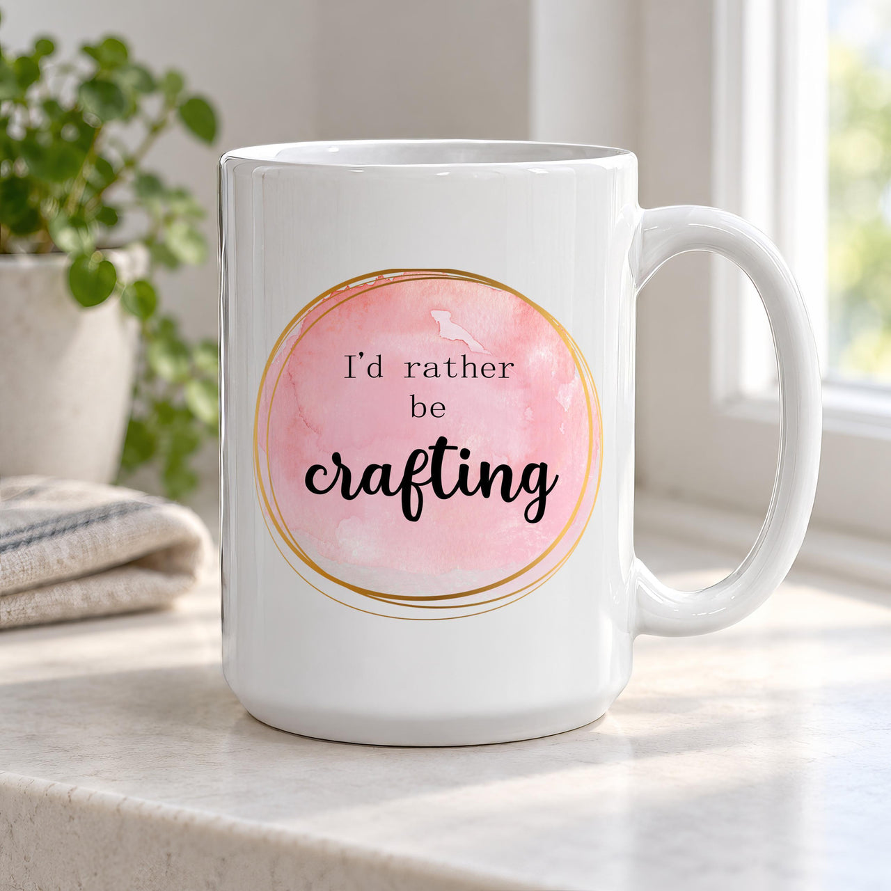 I'd Rather Be Crafting Ceramic Mug - detail 13