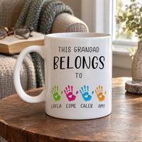 Personalised Grandad Handprint Ceramic Mug - lifestyle