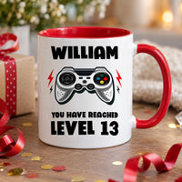 Personalised Level Up Gamer Ceramic Mug - detail 8