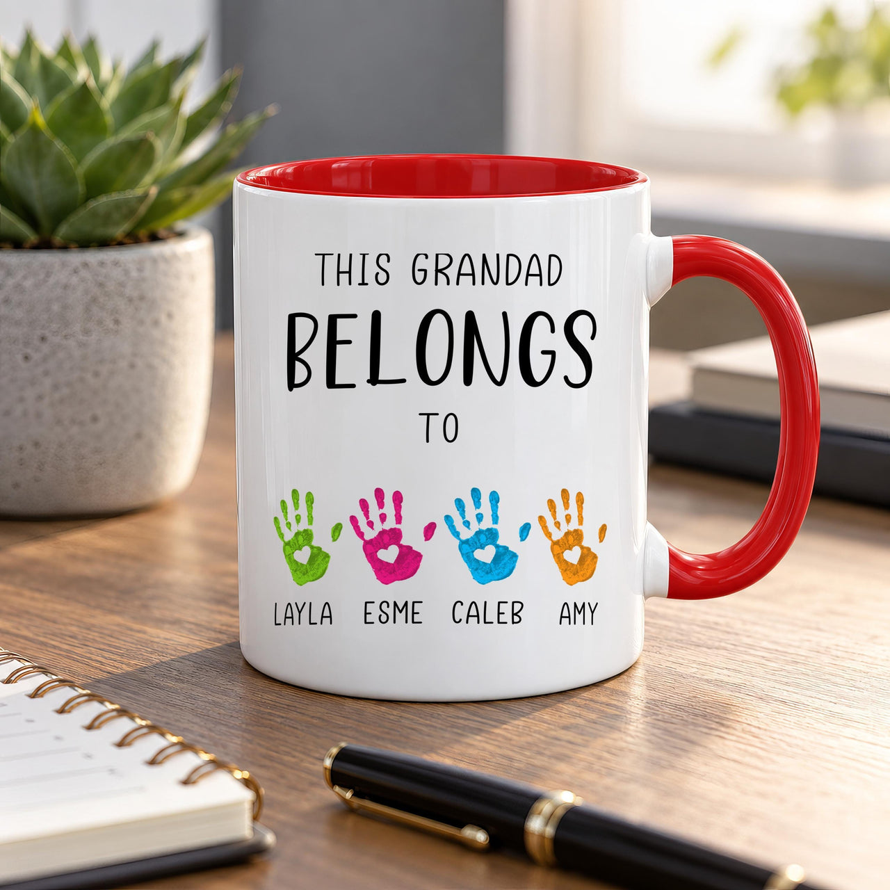 Personalised Grandad Handprint Ceramic Mug - detail 8