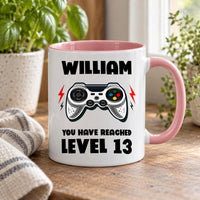 Personalised Level Up Gamer Ceramic Mug - detail 9