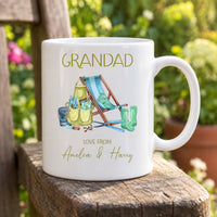 Personalised Grandad Garden Ceramic Mug - lifestyle