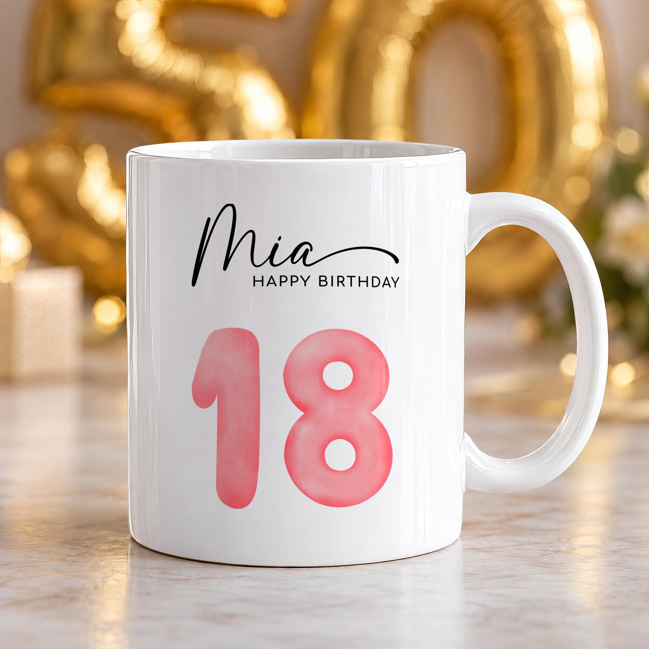 Personalised Happy Birthday Ceramic Mug - detail 8