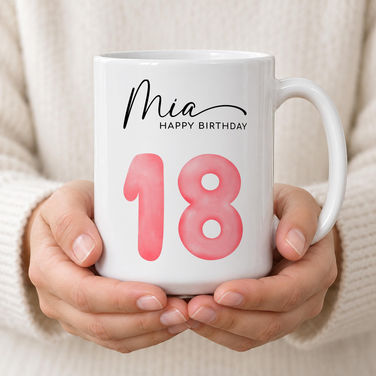 Personalised Happy Birthday Ceramic Mug - detail 13