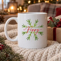 Personalised Christmas Rainbow Ceramic Mug - lifestyle