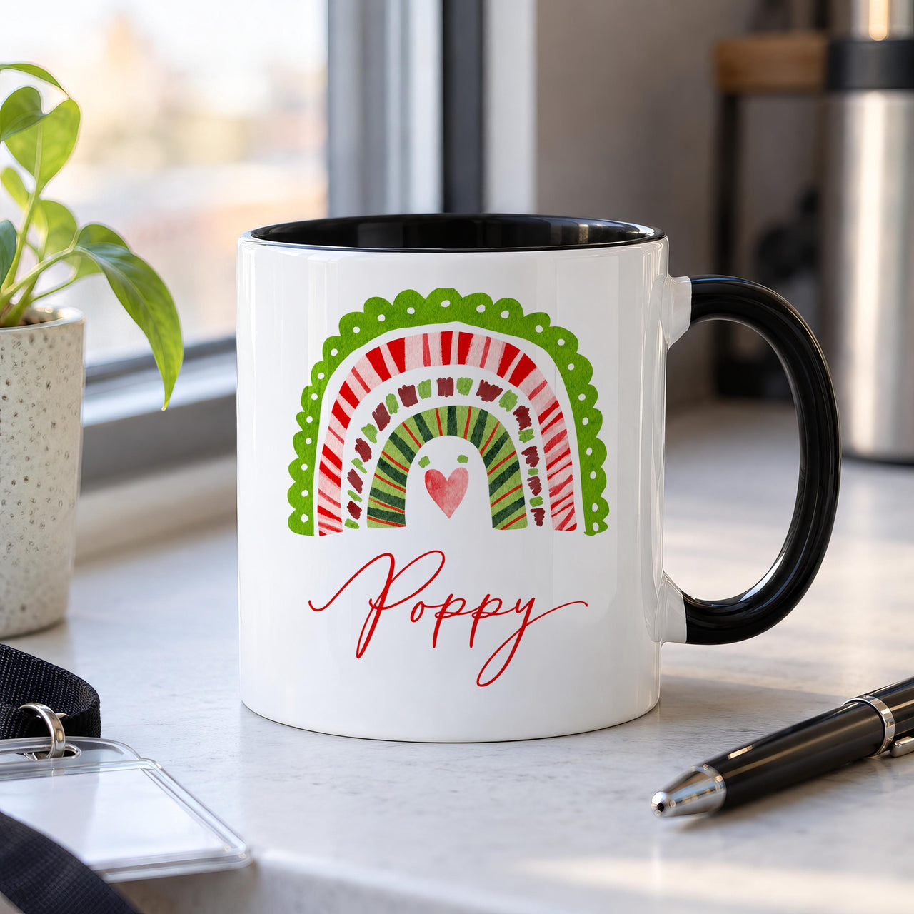 Personalised Christmas Rainbow Ceramic Mug - detail 7