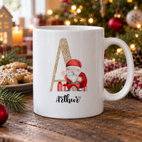 Personalised Christmas Glitter Initial Ceramic Mug - detail 6