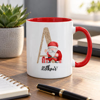 Personalised Christmas Glitter Initial Ceramic Mug - detail 8