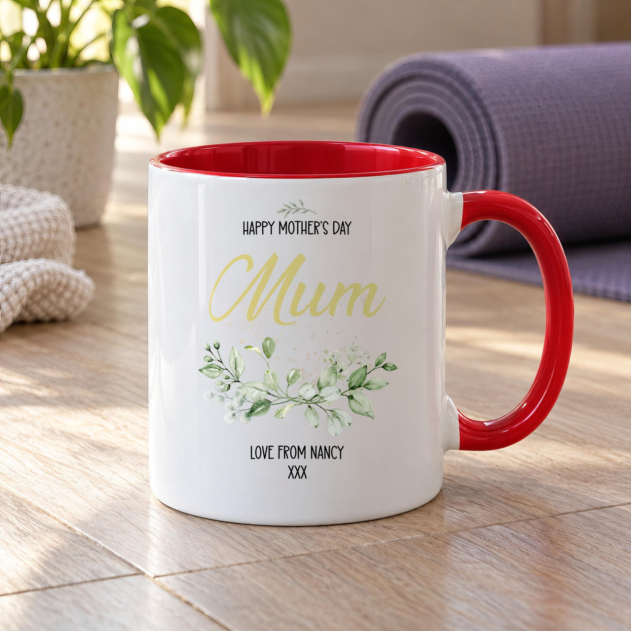 Personalised Happy Mothers Day Botanical Ceramic Mug - detail 8