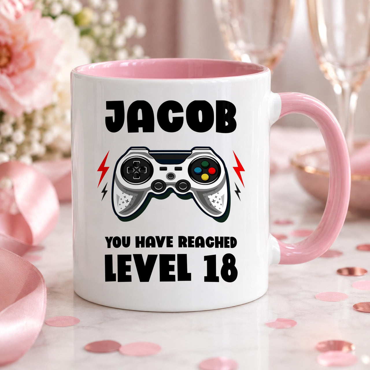 Personalised Level 18 Gamer Ceramic Mug - detail 9