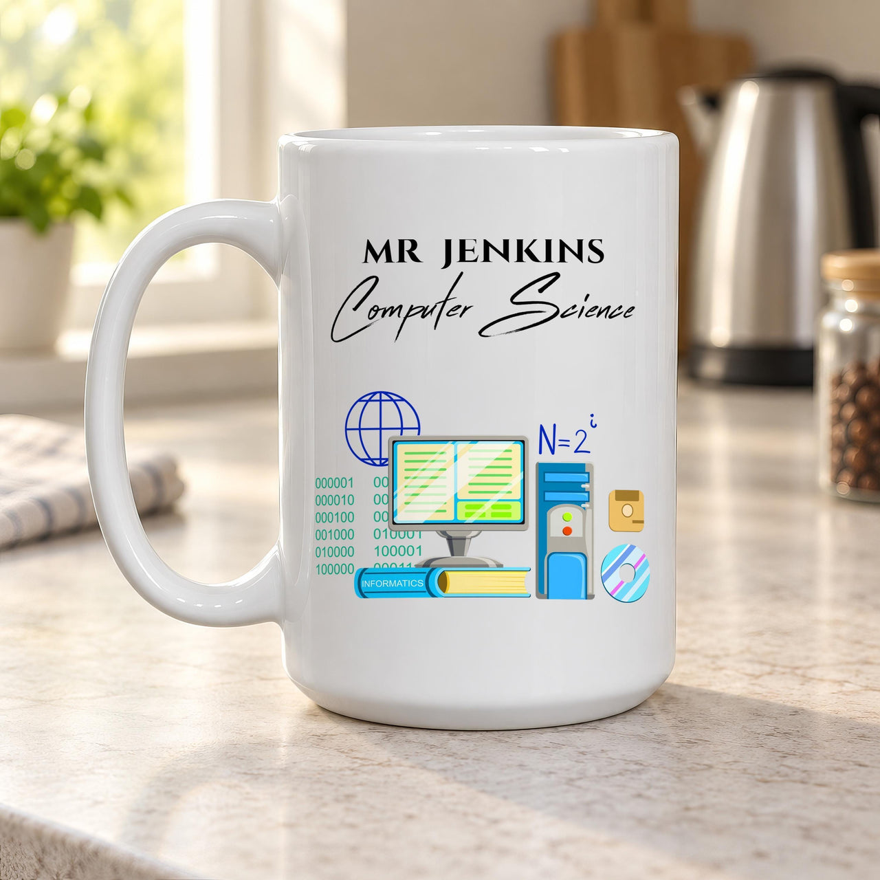 Personalised Computer Science Teacher Ceramic Mug - detail 13