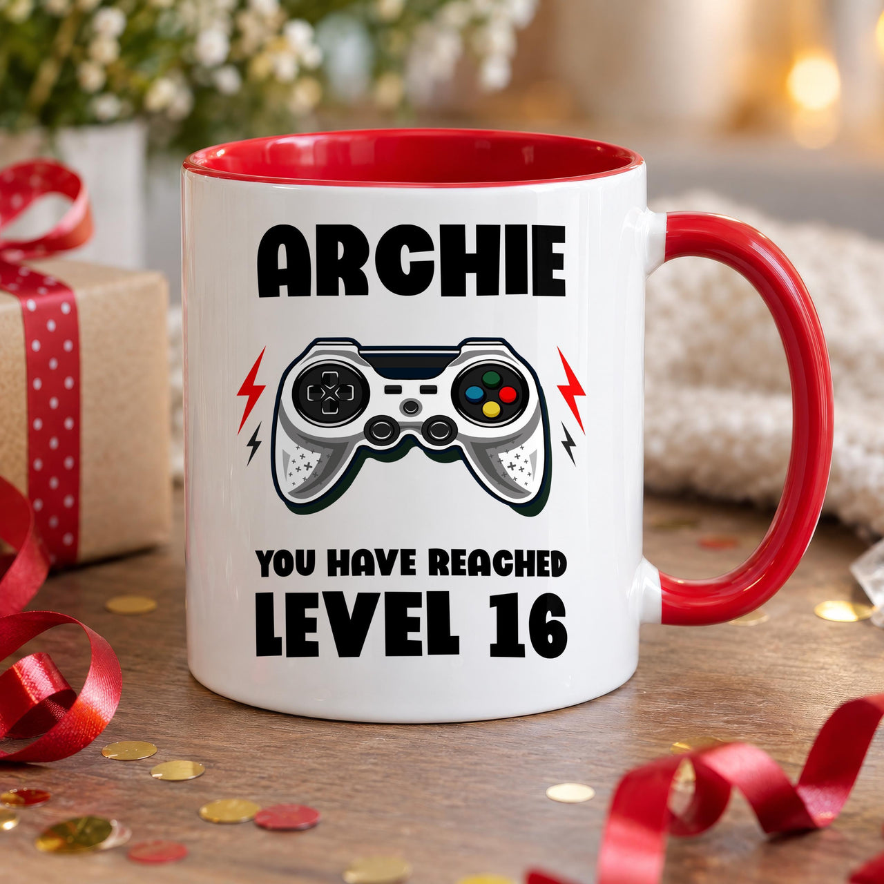 Personalised Level 16 Gamer Ceramic Mug - detail 8