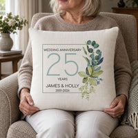 Personalised Mr and Mrs Anniversary Cushion