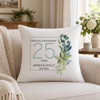 Personalised Mr and Mrs Anniversary Cushion