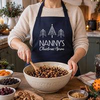 Navy Nanny's Christmas Apron, worn while mixing a Christmas pudding