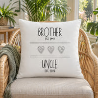Personalised Brother and Uncle Cushion