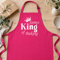 Personalised King Of Baking Apron