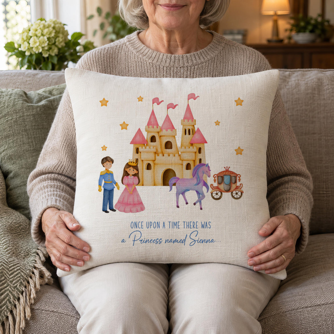 Personalised Princess Castle Cushion
