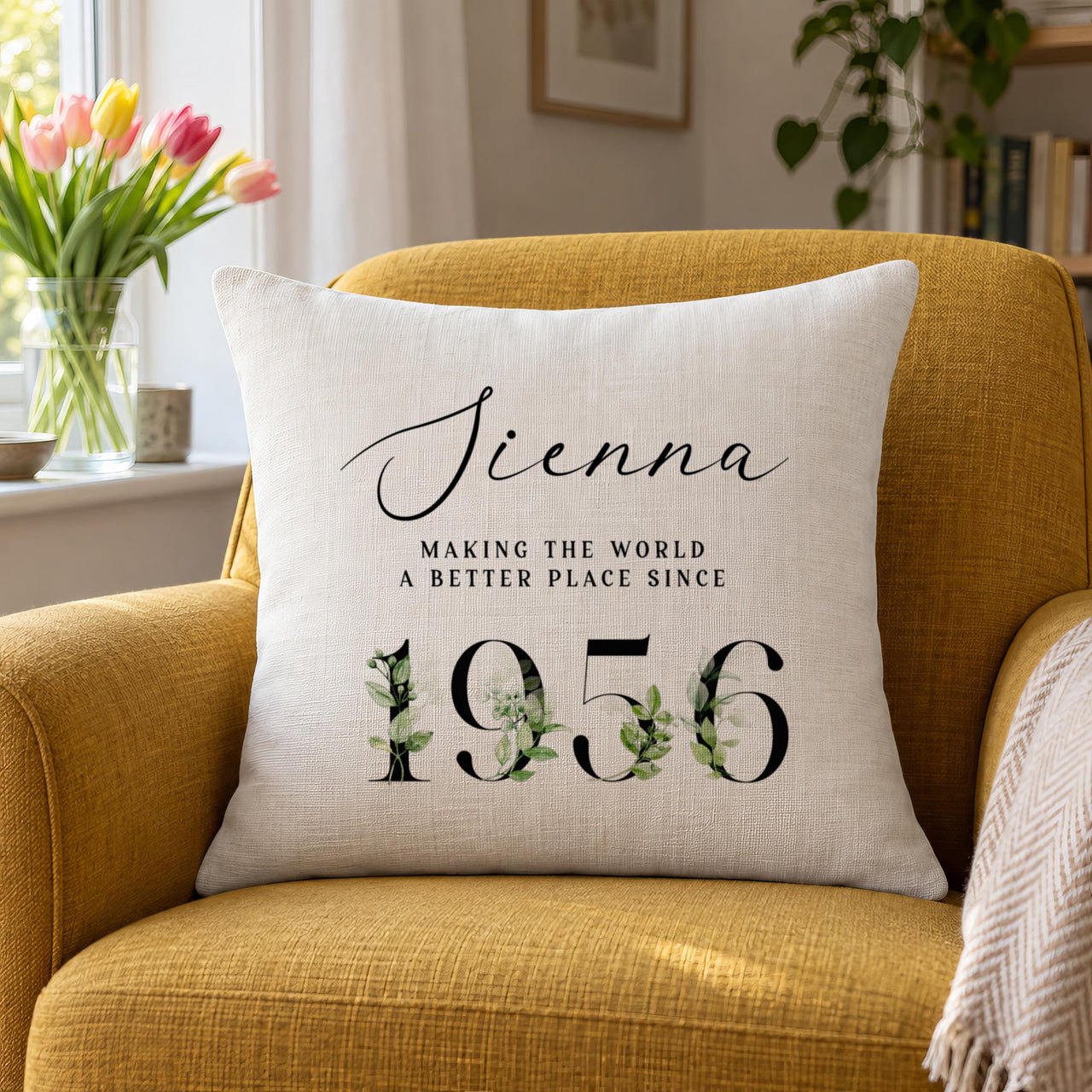 Personalised 70th Birthday Cushion