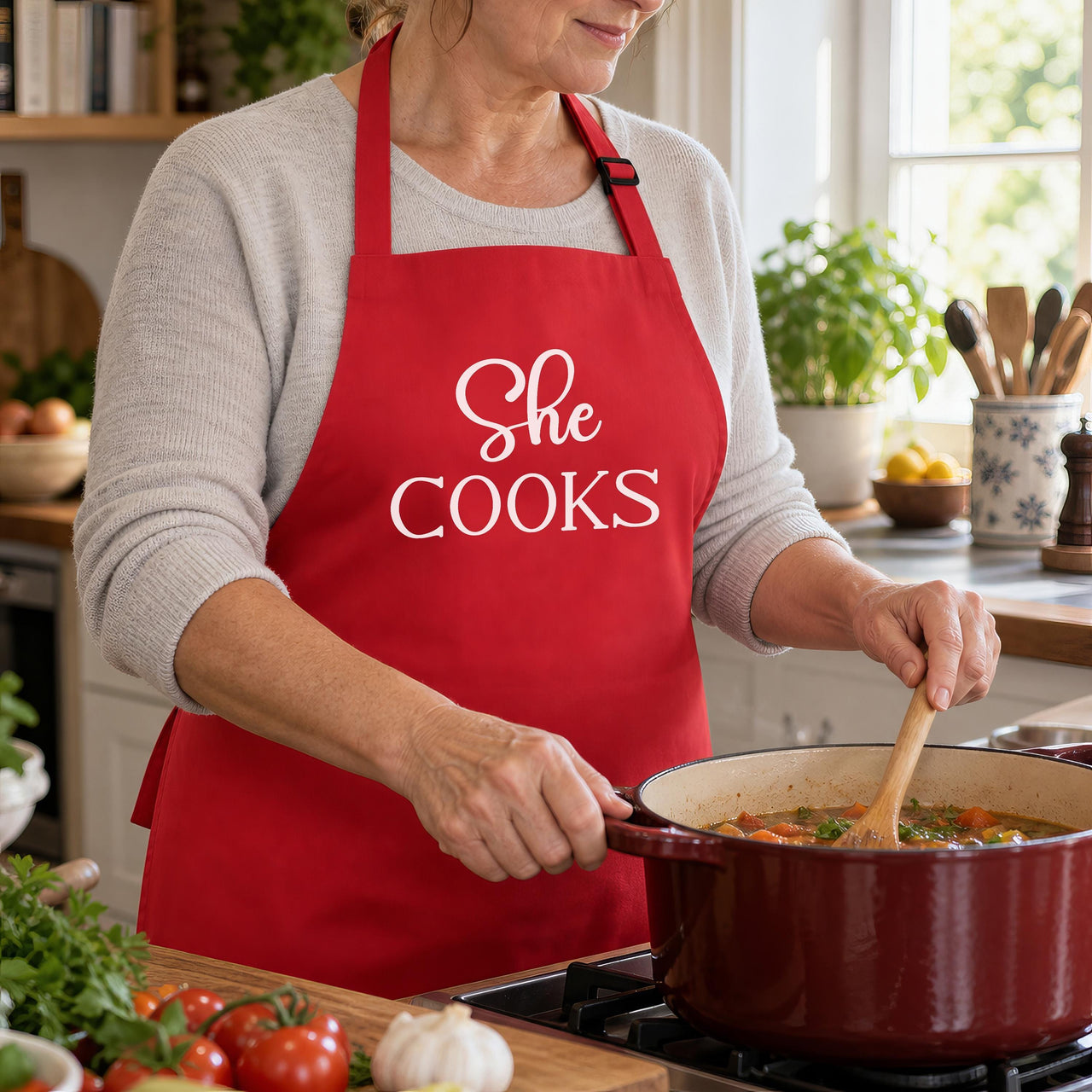 She Cooks Apron