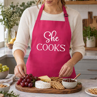 She Cooks Apron