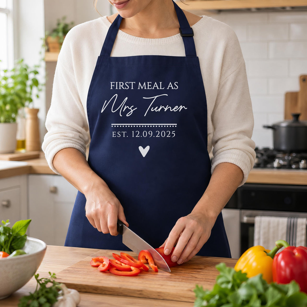 Personalised Mrs or Mr Apron