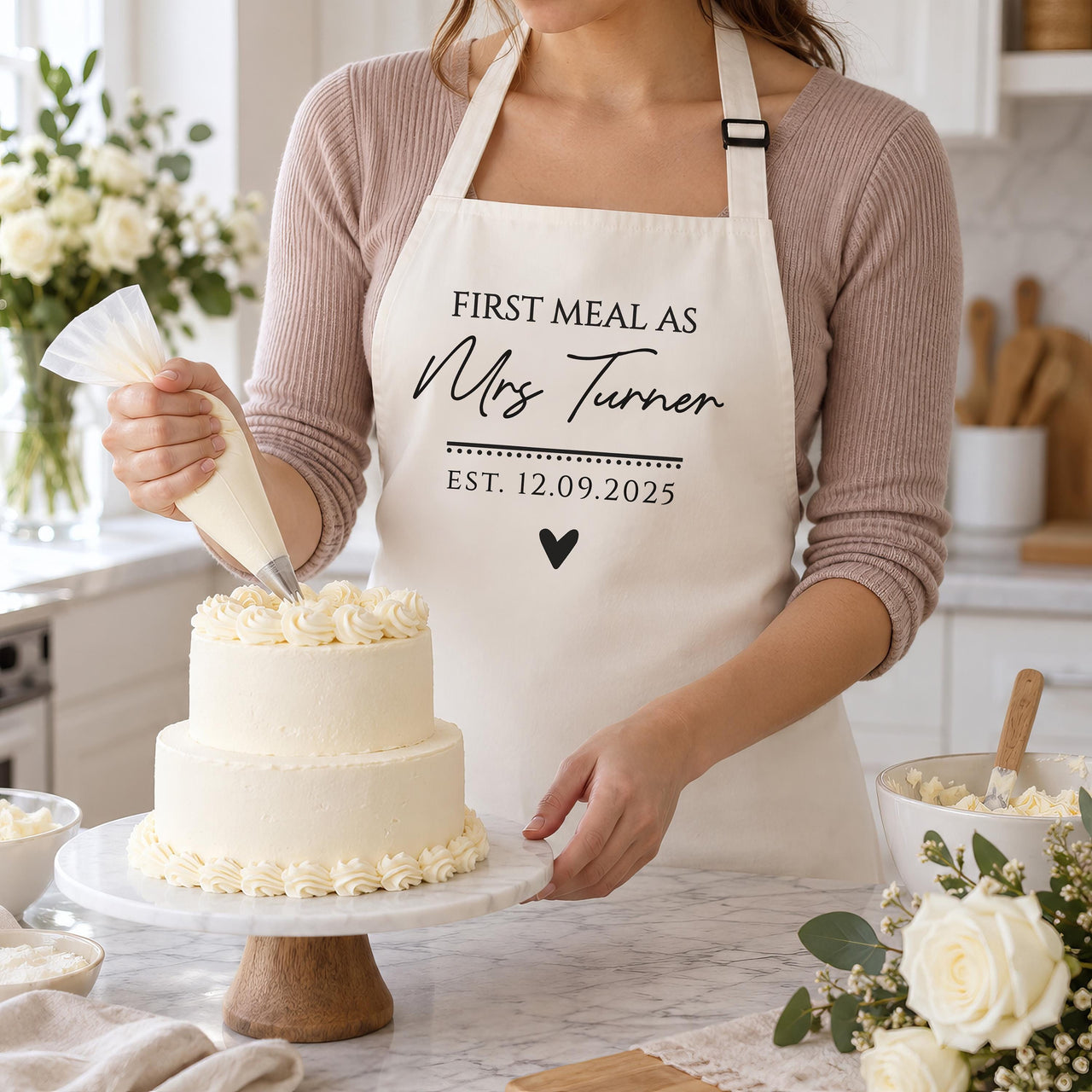 Personalised Mrs or Mr Apron