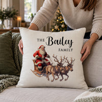 Personalised Family Christmas Cushion