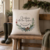 Personalised Christmas Wreath Cushion