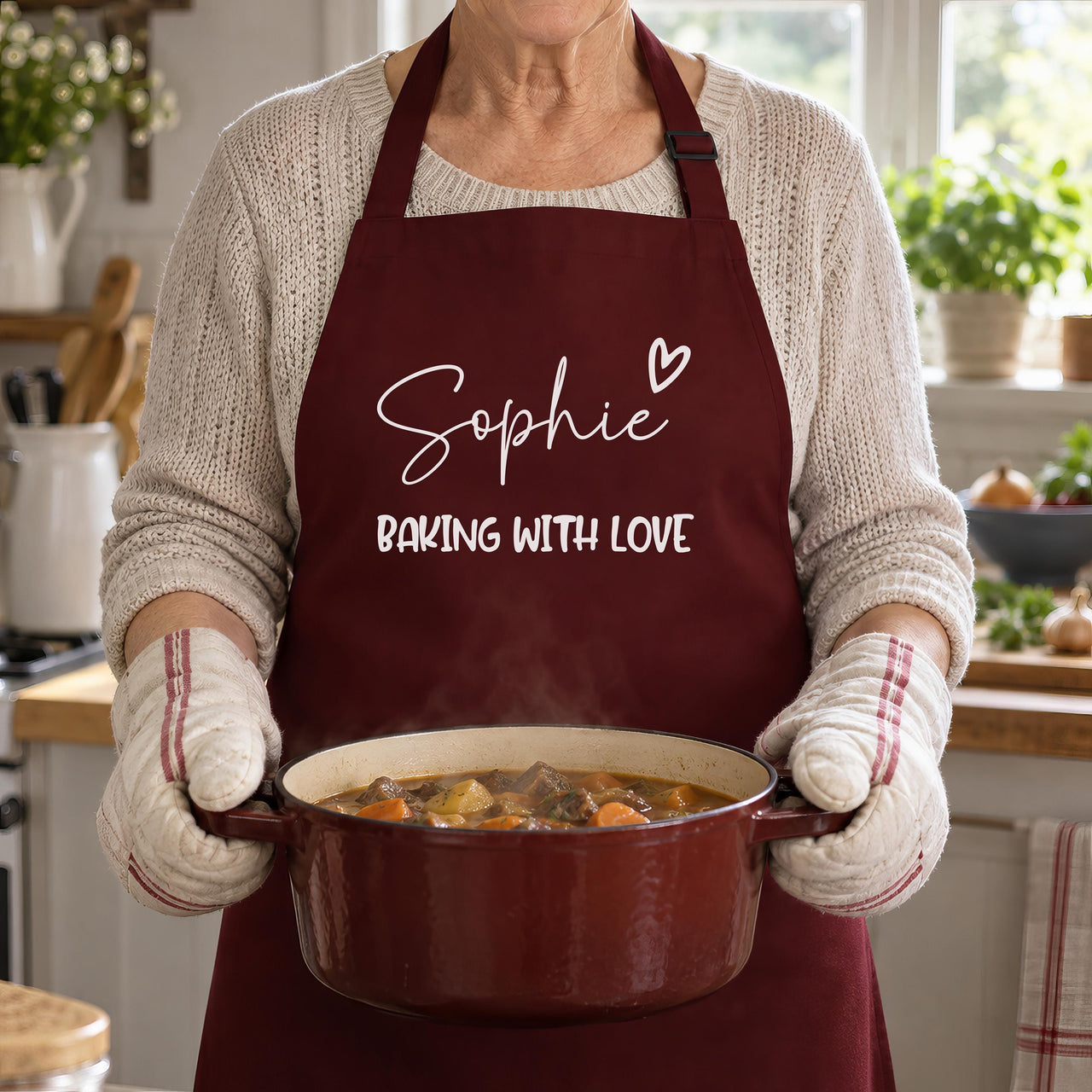 Personalised Baking With Love Apron