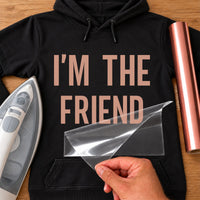 Black hoodie with rose gold 