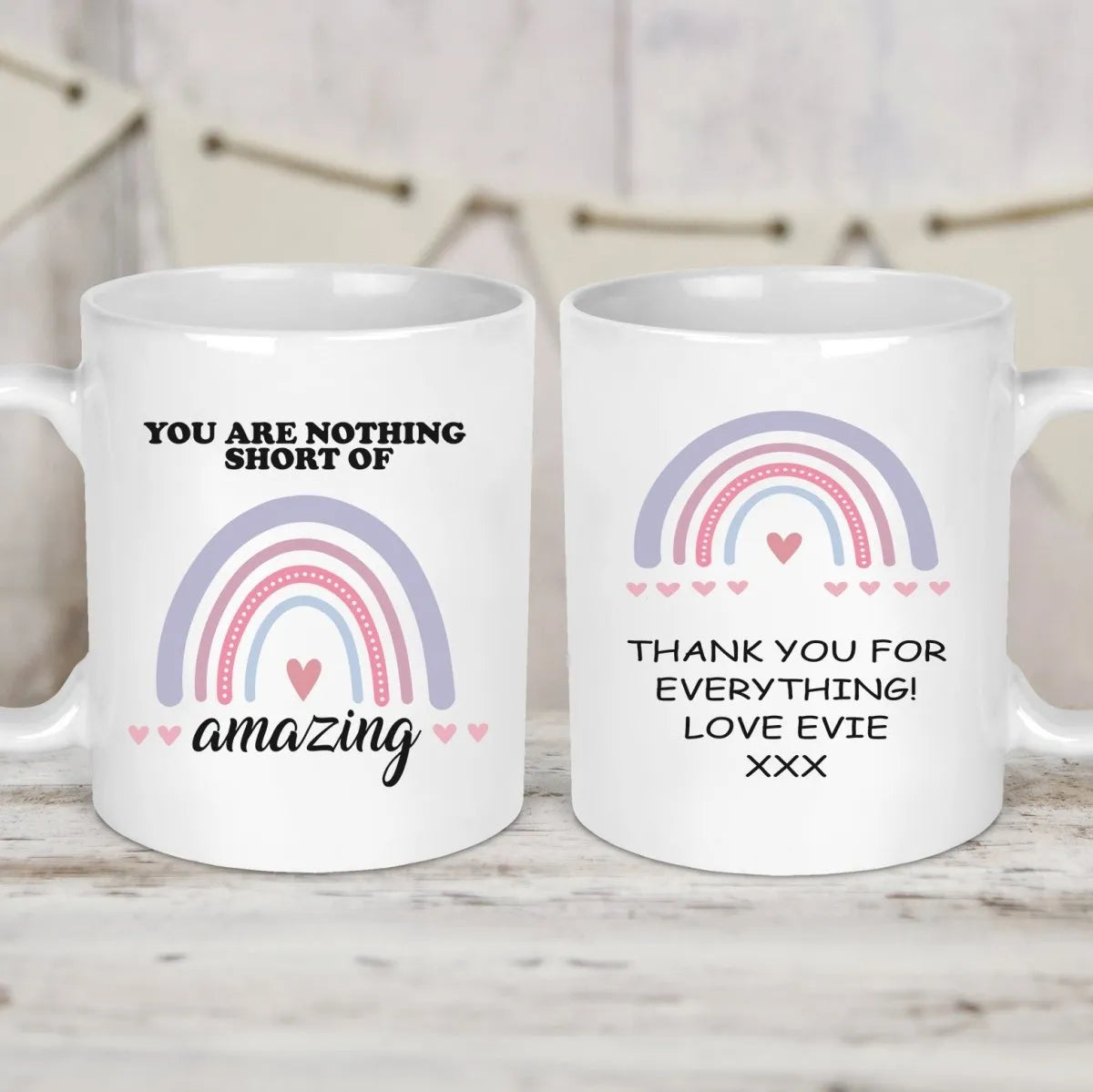 Inspirational Rainbow Mug - Perfect for Mum & Teacher Appreciation - Uplifting Design - DENMARY