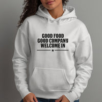 Iron-On Menu or Rules Text - Up to Five Lines on One Sheet shown on a hoodie
