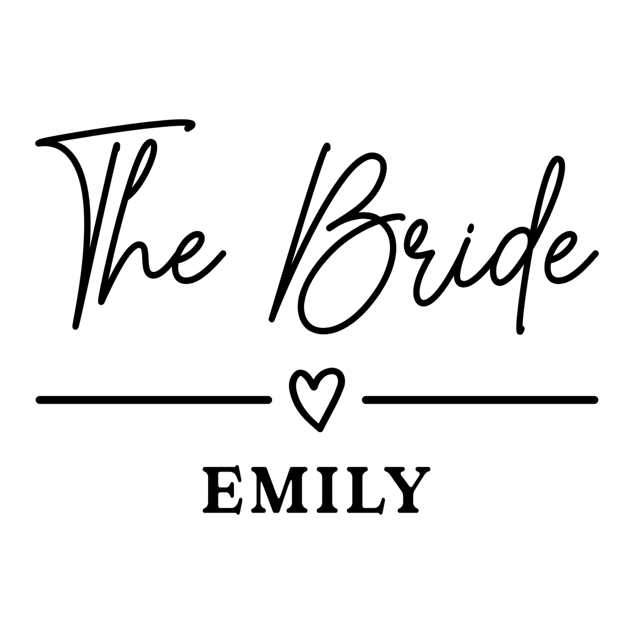 The Bride - Bride Squad Iron-On Transfer, personalised