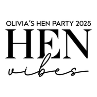 Hen vibes - Bride To Be and Hen Vibes Iron-On Transfer, personalised