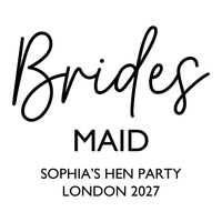 Brides Maid - Bride Party Iron-On Transfer, personalised