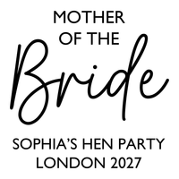 Mother of the Bride - Bride Party Iron-On Transfer, personalised