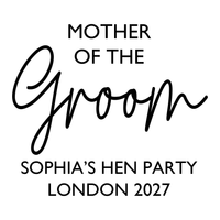 Mother of the Groom - Bride Party Iron-On Transfer, personalised