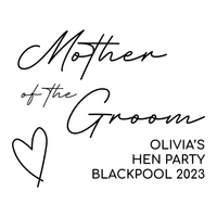 Mother of the Groom - Wedding Party Iron-On Transfer, personalised