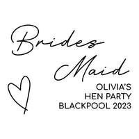 Brides Maid - Wedding Party Iron-On Transfer, personalised