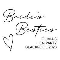 Bride's Besties - Wedding Party Iron-On Transfer, personalised