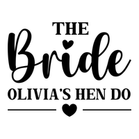 The Bride - The Bride and Team Bride Iron-On Transfer, personalised