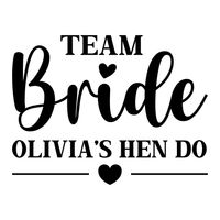 Team Bride - The Bride and Team Bride Iron-On Transfer, personalised