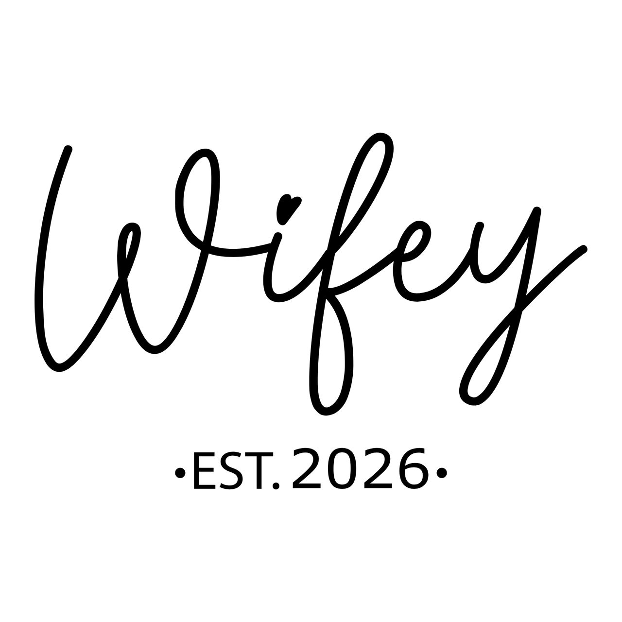 Wifey Est. Iron-On Transfer, personalised