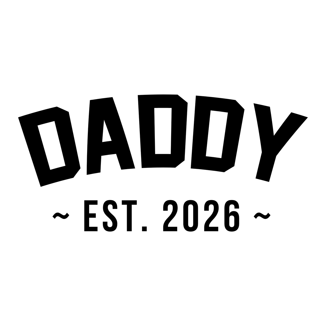 Daddy Est. Iron-On Transfer, personalised